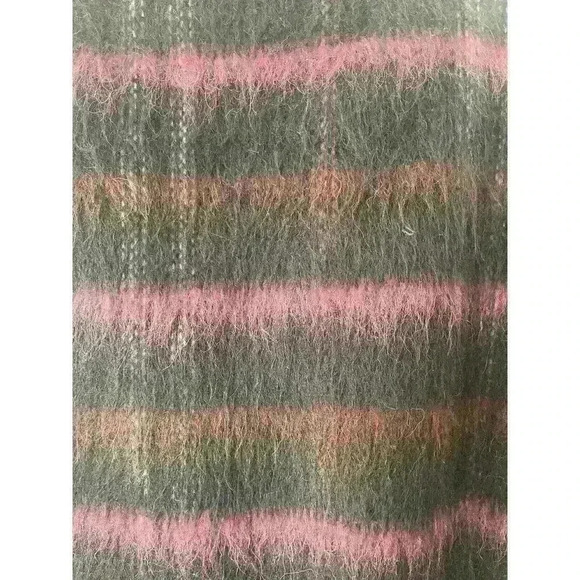 KENZO Paris Black Pink Plaid Top Alpaca Wool Blend Designer Size 36 - Picture 4 of 5